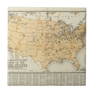 Radio Broadcasting Stations Of The United States Ceramic Tile