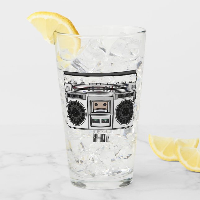 Radio cartoon illustration  glass (Front Ice)