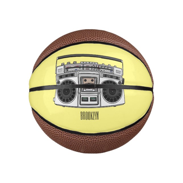 Radio cartoon illustration  mini basketball (Front)