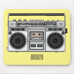 Radio cartoon illustration mouse pad