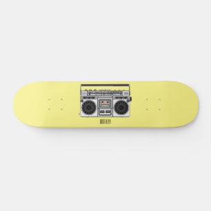 Radio cartoon illustration skateboard