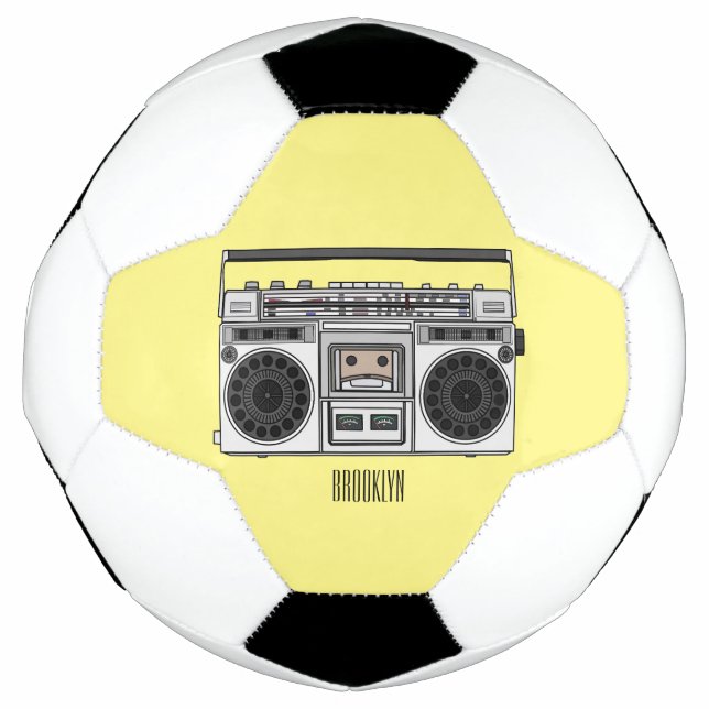 Radio cartoon illustration  soccer ball (Front)
