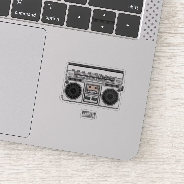 Radio cartoon illustration  sticker (Detail)