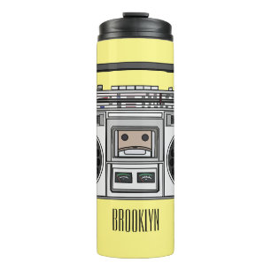 Radio cartoon illustration thermal tumbler