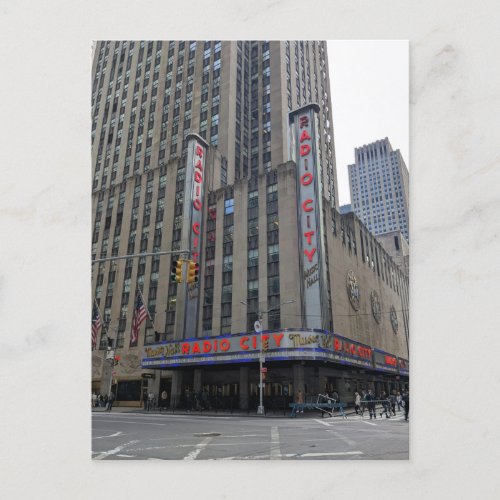 Radio City in New York Postcard