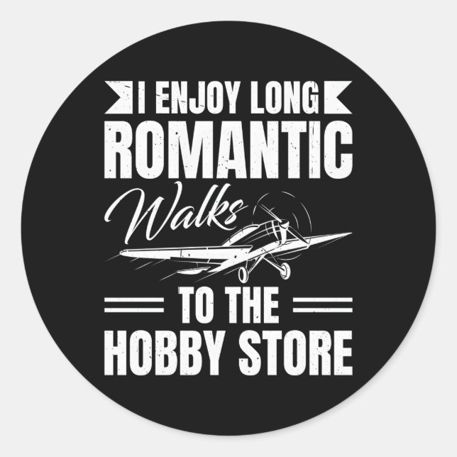 Radio Controlled Planes Rc Airplane Pilot Jet Rc P Classic Round Sticker (Front)