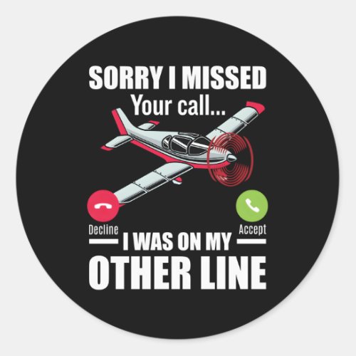 Radio Controlled Planes Rc Airplane Pilot Seaplane Classic Round Sticker