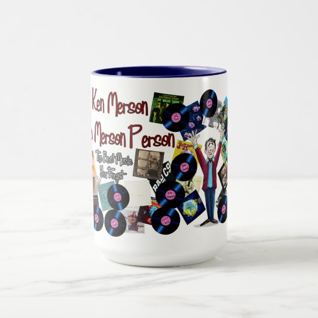 Radio disc-jockey Ken “The Merson Person” mug. Mug (Center)