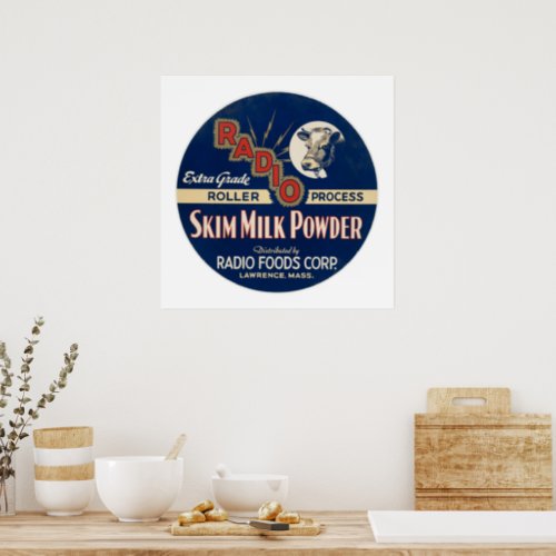 Radio Extra Grade Roller Process Skim Milk Powder Poster