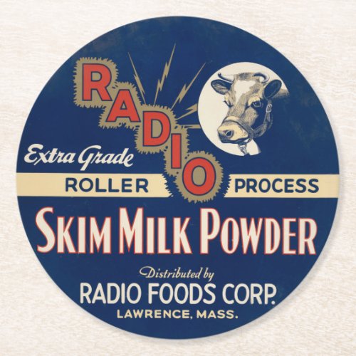 Radio Extra Grade Roller Process Skim Milk Powder Round Paper Coaster
