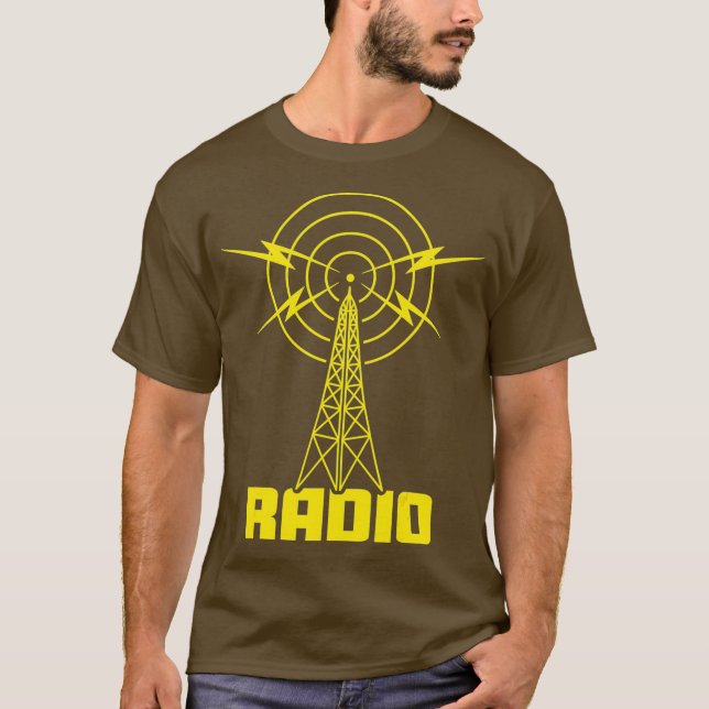 Radio for Ham Radio Amateurs and Shortwave T-Shirt (Front)