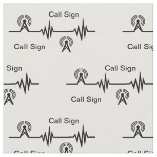 Radio Frequency/Transmitter Call Sign Fabric Small
