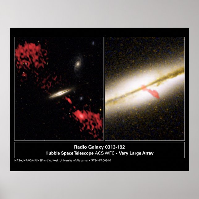 Radio Galaxy 0313192 Hubble Telescope Poster (Front)