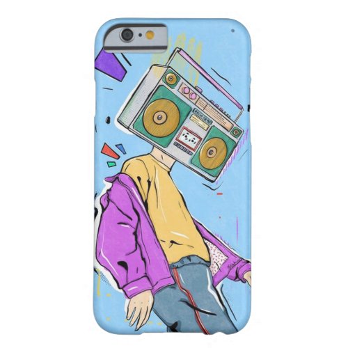 Radio head man modern pop art design barely there iPhone 6 case
