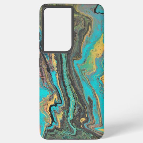 Radio King 1 Abstract Golden Turquoise Phone Case