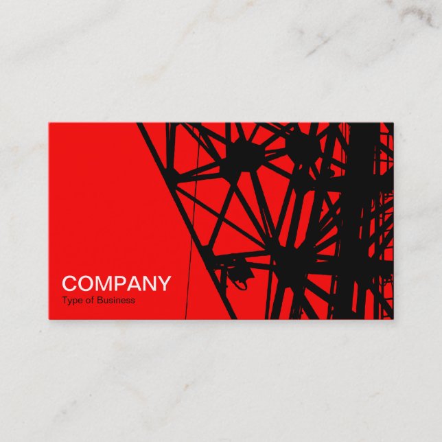 Radio Mast - Red Business Card (Front)