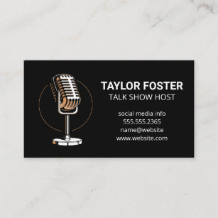 Radio Mic   Talk Show Host Business Card