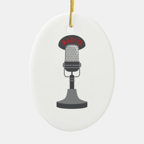 Radio Microphone Ceramic Ornament