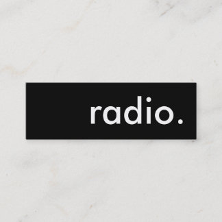 radio. mini business card