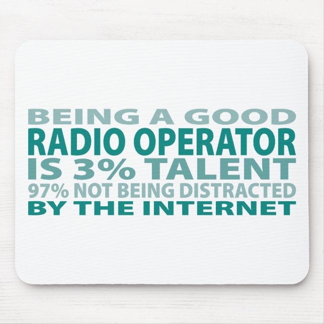 Radio Operator 3% Talent Mouse Pad (Front)