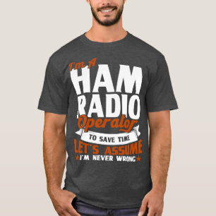 Radio Operator Adjusting Antenna Ham Radio gift T-Shirt