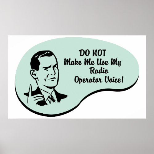 Radio Operator Voice Poster
