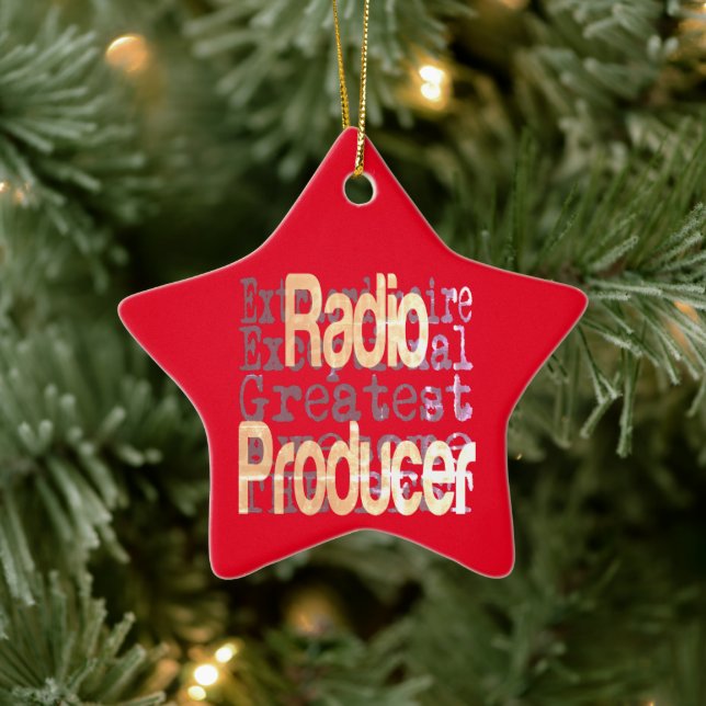 Radio Producer Extraordinaire Ceramic Ornament (Tree)