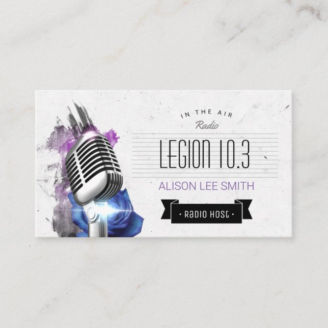 Radio / Radio Host / Podcast / Singer Business Card (Front)