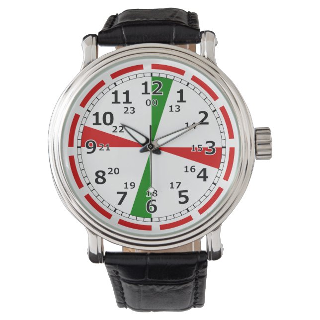 Radio Room Clock CW Alarm Signal Watch (Front)