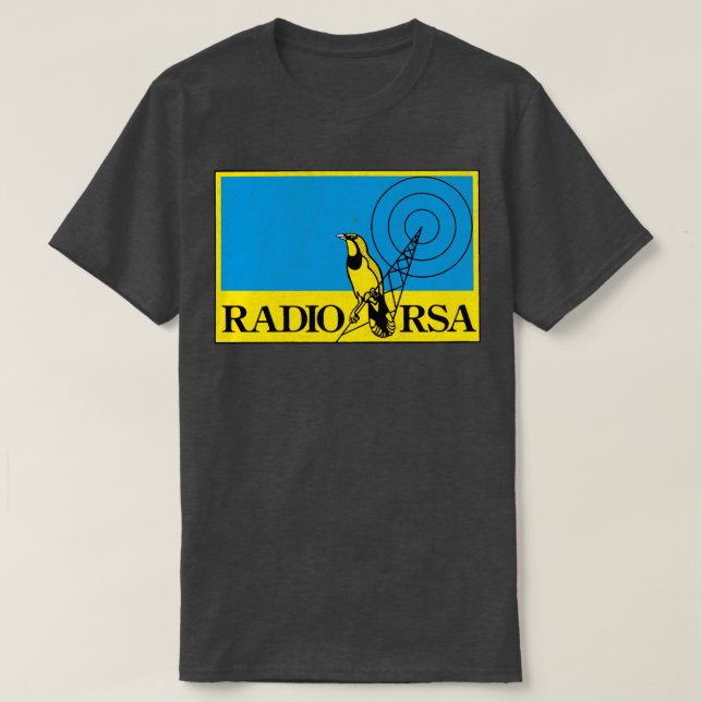 Radio RSA Defunct 1980s Radio Station T-Shirt (Design Front)