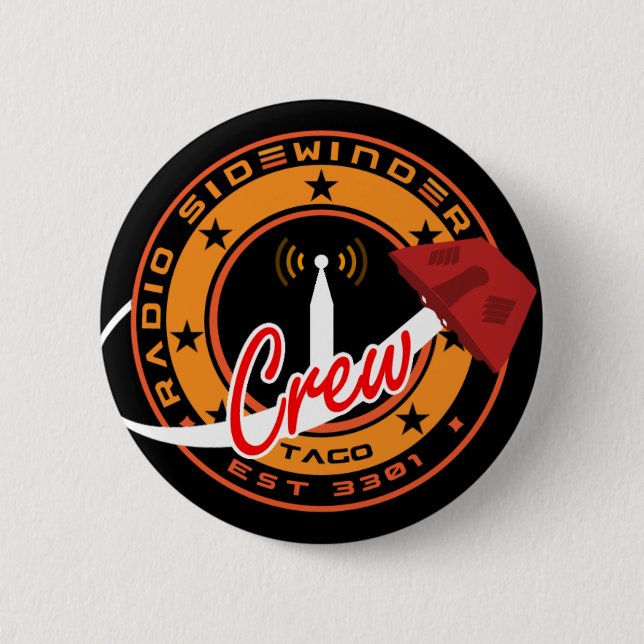 Radio Sidewinder Crew badge/button Pinback Button (Front)