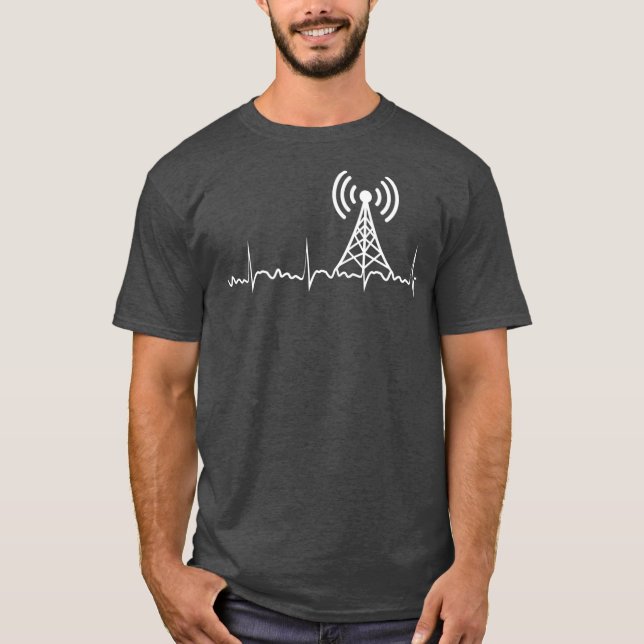 Radio Sunset HAM Radio Gift Radio Operator T-Shirt (Front)