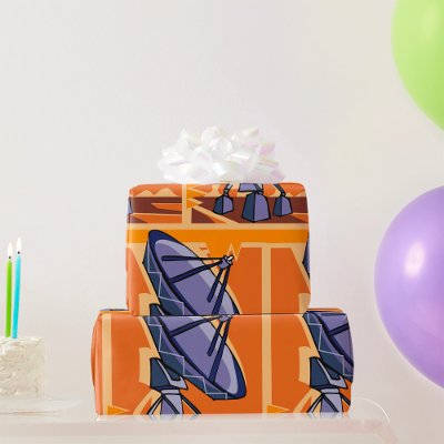 Radio Telescope Outer Space Science Wrapping Paper