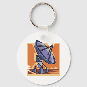 Radio Telescope Space Science Observatory Keychain