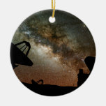 Radio Telescopes And Milky Way Ceramic Ornament at Zazzle