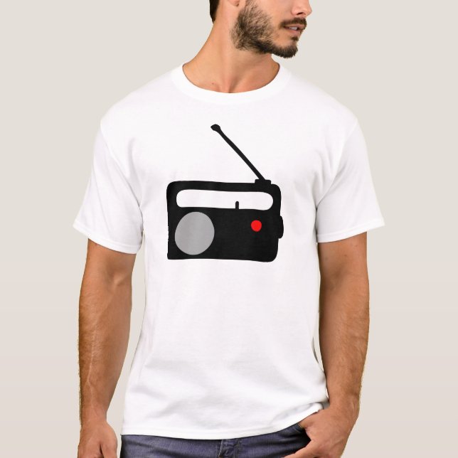 RADIO TRANSISTOR BLACK SYMBOL T-Shirt (Front)