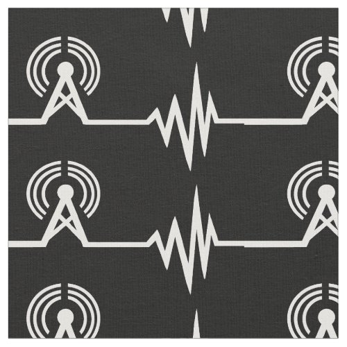Radio Transmitter Frequency Wave Lines Fabric