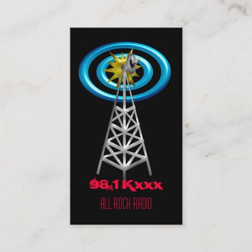 Customizable radio waves business card template