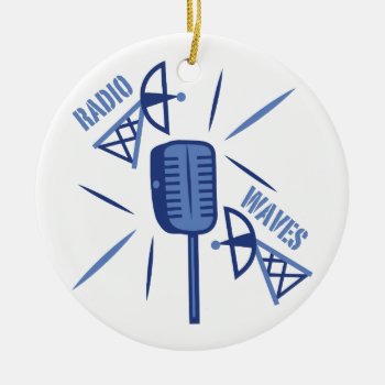 Radio Waves Ceramic Ornament by Windmilldesigns at Zazzle