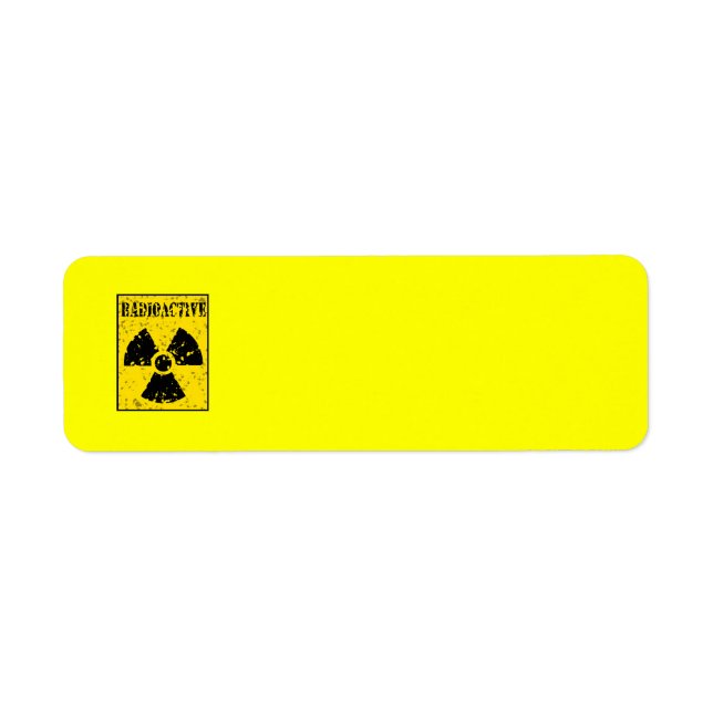 radioactive-4 RADIOACTIVE WARNING SYMBOL SIGN GRAP Label (Front)