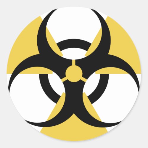 Radioactive Biohazard Classic Round Sticker