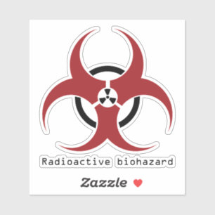 radioactive biohazard sticker