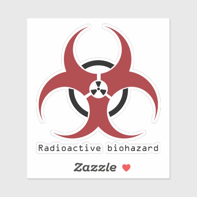 radioactive biohazard sticker (Sheet)