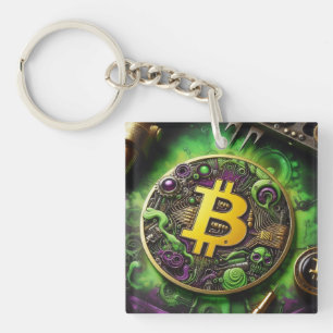 Radioactive Bitcoin Keychain