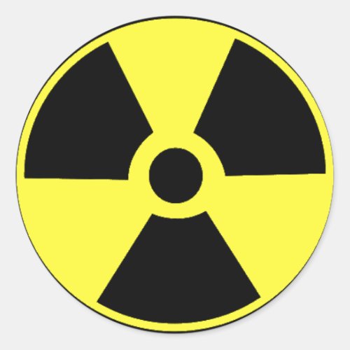 Radioactive Black and yellow Stickers