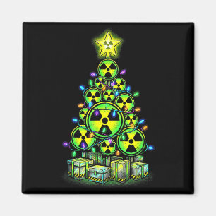 Radioactive Christmas Tree Graphic Nuclear Warning Magnet