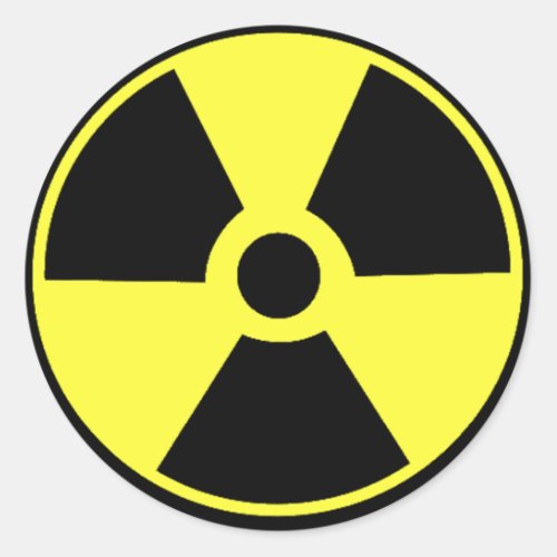 Radioactive Classic Round Sticker