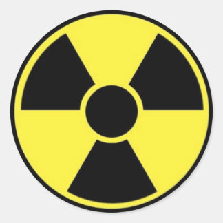 RADIOACTIVE CLASSIC ROUND STICKER
