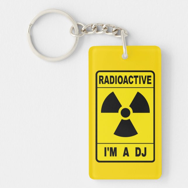 Radioactive DJ Keychain (Front)