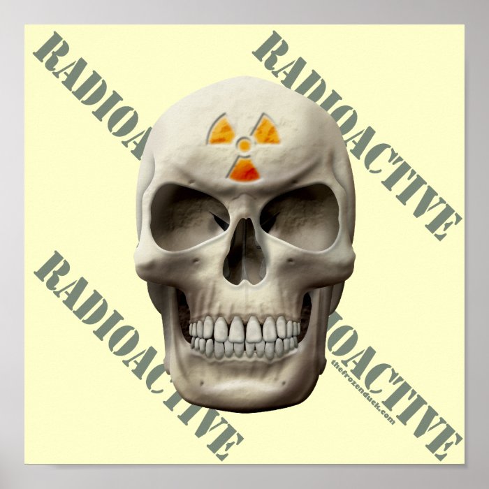 Radioactive Evil Skull Print